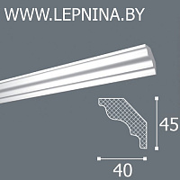 nmc decoplintus профиль mt экструд. 45х40мм белый 80шт/кор